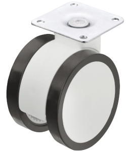 Kółko meblowe, kółko skrętne, tworzywo sztuczne, z płytką, udźwig: 25 kg bez blokady, średnica kółka: 50 mm  HÄFELE 66023531