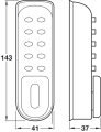 Zamek szyfrowy KL1200 Elec Lock vertical Häfele 23118910