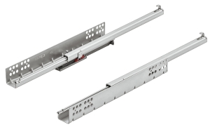 Prowadnica kryta, Häfele Matrix Runner UM S25, wysuw częściowy, udźwig do 25 kg stal, montaż na czopy do wciskania, dł. szuflady: 320 mm, z Push to Open  HÄFELE 43308172