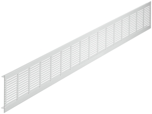 Kratka wentylacyjna, prostokątna, ze żłobkowanymi wypustkami kanciasty, biała, RAL 9010, wymiary (dł. x szer.): 2000 x 100 mm HÄFELE 57528736