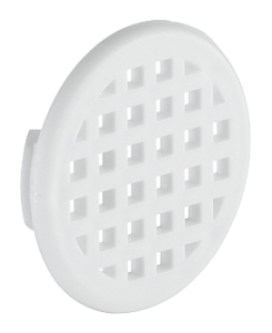  Kratka wentylacyjna, tworzywo sztuczne, rastrowe, z noskami ustalającymi okrągły, biały, Ø 37 mm   HÄFELE 57106706
