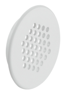   Kratka wentylacyjna, tworzywo sztuczne, z otworami okrągły, biały, Ø 48 mm  HÄFELE 57105718