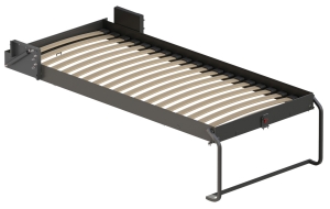 Okucie do łóżka rozkładanego, Häfele Mansio BE40 Style zestaw kompletny, łóżka podłużne, do materacy o wymiarach (szer. x dł.): 900 x 2000 mm, ciężar łóżka: 60–75 kg, siła sprężyny: 900 N, z nóżką pałąkową HÄFELE 27191530