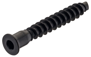 Konfirmat, łeb stożkowy, do otworu o Ø 5 mm, SW4 stal, z gniazdem sześciokątnym SW4, czarny, długość L: 70 mm, Ø gwintu: 7 mm /100szt/ HÄFELE 26443211