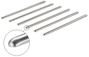  Relingi ochronne, proste, wymiary: 13 x 7 mm do mebli i blatów roboczych, montaż: samoprzylepny, kolor stali nierdzewnej, długość: 600 mm  HÄFELE 808.90.001