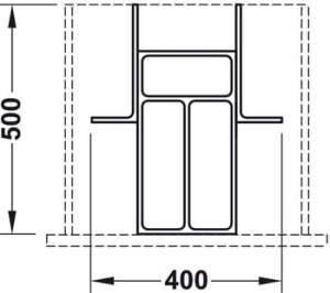 Ninka Connect ZESTAW 3, 400x500mm kANTRACYT HÄFELE 55637377