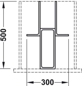 Ninka Connect ZESTAW 4, 300x500mm kANTRACYT HÄFELE 55637387