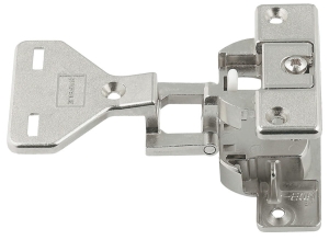 ZAWIAS PUSZKOWY AXIMAT 100 A, do drzwi bliźniaczych, szczelina 6 mm mocowanie ramienia przegubowego do przykręcania, do przykręcania, schemat wierceń 48/6 mm  Häfele 34421003
