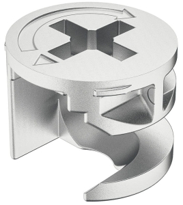 Złączka Minifix 12 bez kołnierza, do płyt o grubości od 12mm, gł wiercenia 9,5mm SUROWA 100szt HÄFELE 26217020