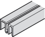 Szyna prowadząca podwójna do przykręcania pod wieńcem dolnym  ALUMINIUM 2500mm HÄFELE 40236812