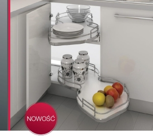 Półka narożna Nuvola+ 600mm PRAWA 2szt HÄFELE 54942760
