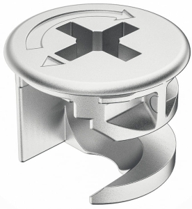 Złączka Minifix 12 z kołnierzem, do płyt o grubości od 12mm, gł wiercenia 9,5mm SUROWA 100szt HÄFELE 26218020